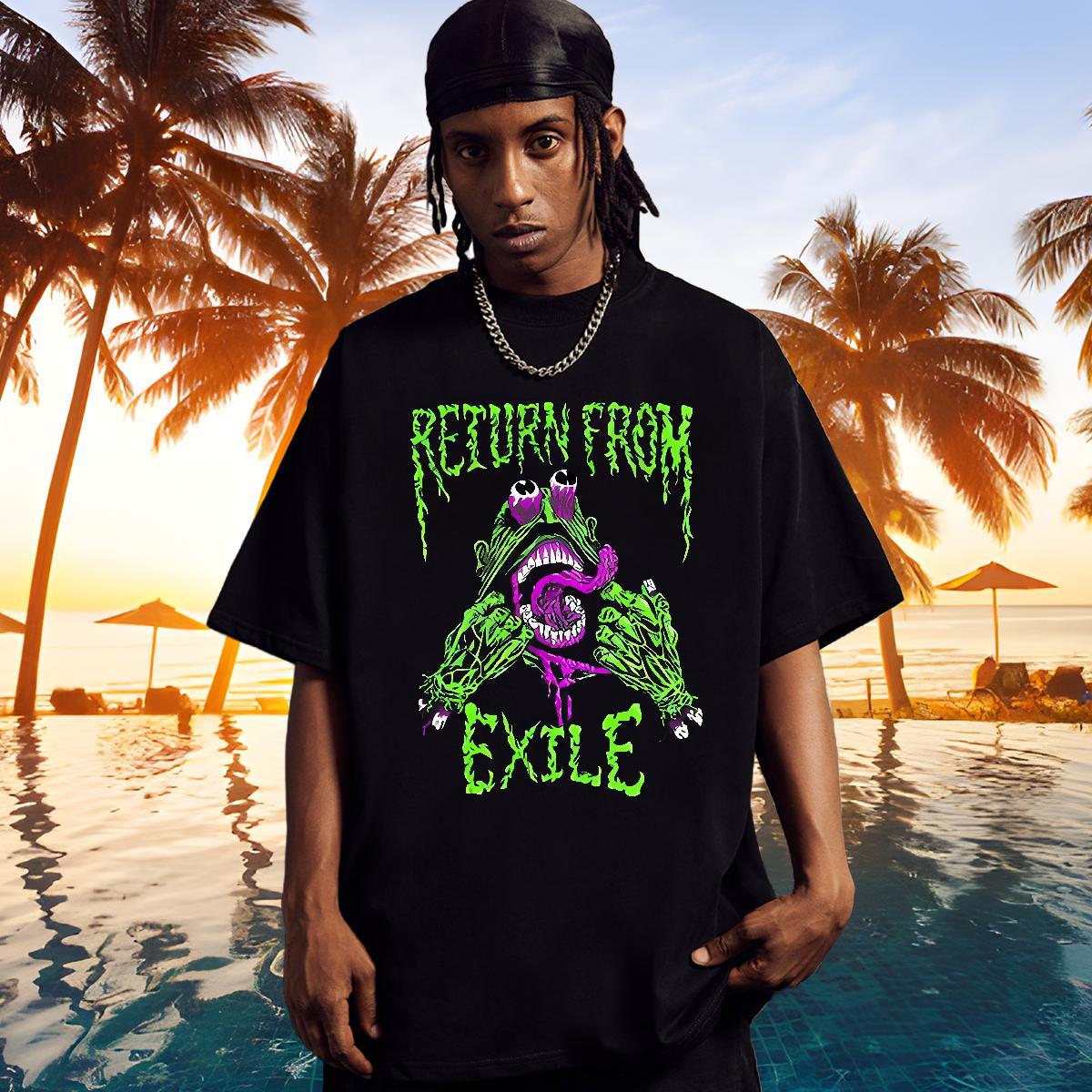 Fashion Casual Men Clothes T-Shirt 230g Pure Cotton Street Wear cry O Neck Short Sleeves Men T Shirts Loose Fit Custom Anime Tees Shirts