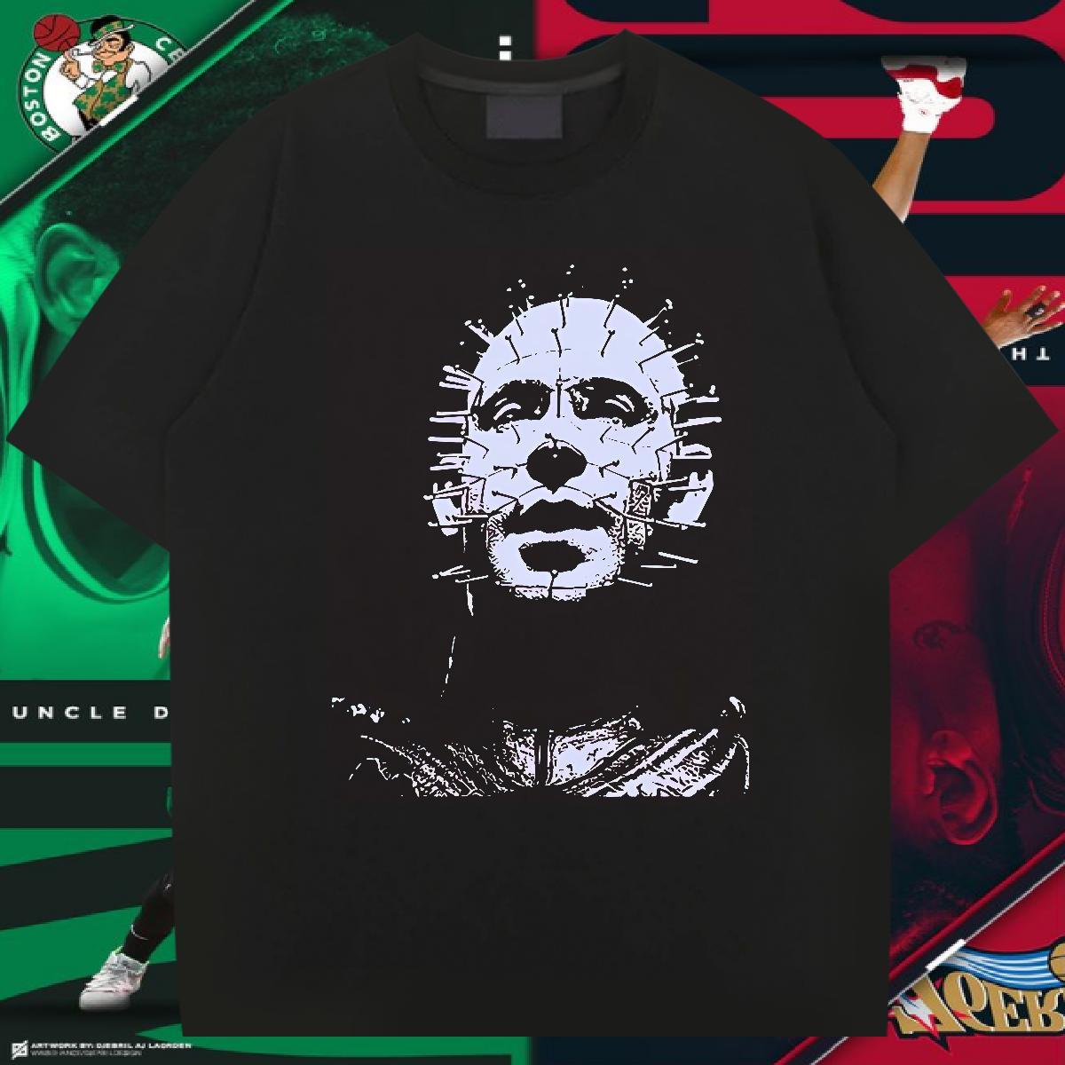 Designer Men Tops Tees 230g Pure Cotton Hip Hop Street skull Breathable Crew Neck T-Shirts Loose Fit DIY Logo Oversized Clothings