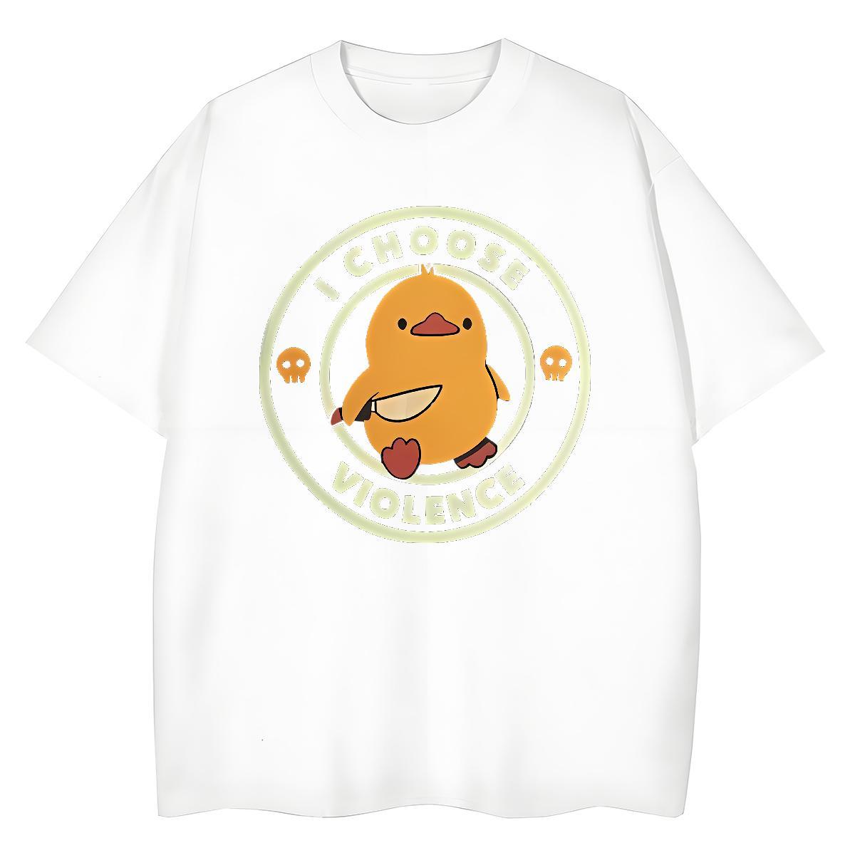 2024 Casual Womens T Shirts O Neck Short Sleeves 230g 100% Cotton Womens Tshirts DIY Printed duck Casual Sport High quality Tee Shirt