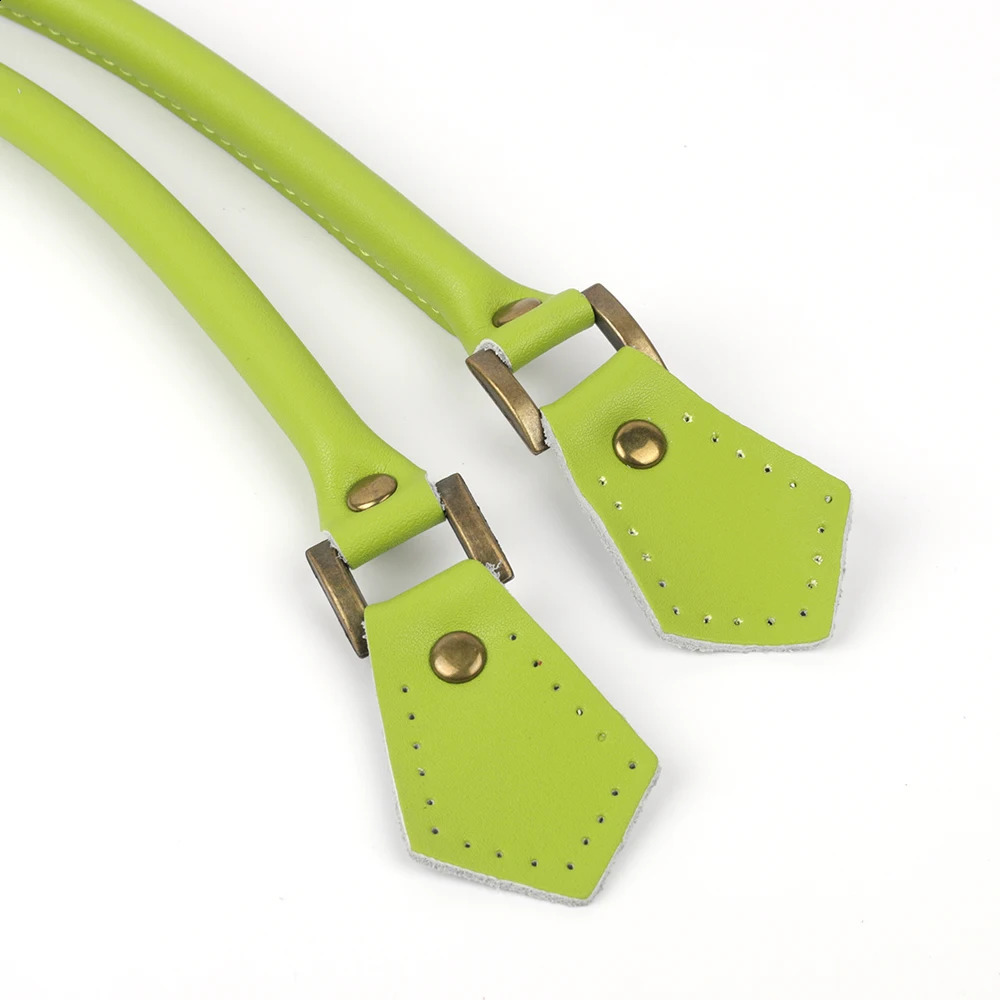 60cm Grass Green Genuine Leather Bag Handle Women Handbag Tote Handles Bag Shoulder Straps Replacement Accessories Bag Parts 240821