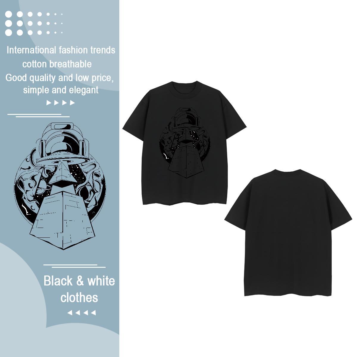 Fashion Casual T-Shirts for Women Crew Neck Breathable 230g 100% Cotton Couples T Shirts Anime Print ET Casual Sport Free Shipping Clothings