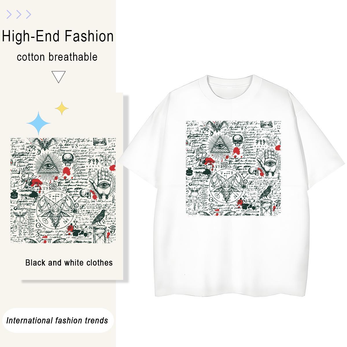 Loose fit Womens Tshirts 230g 100% Cotton full Outdoor T-Shirts for Women O-Neck Short Sleeve DIY Logo Clothings