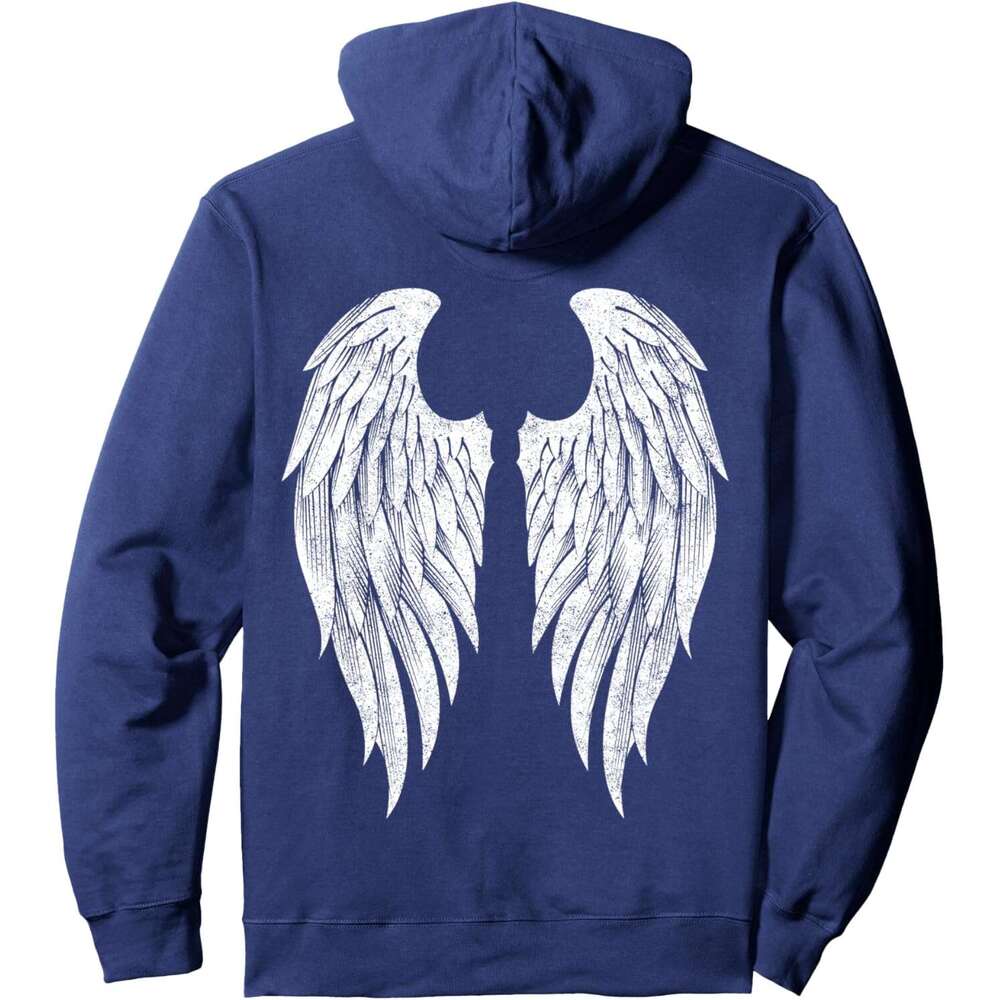 Hoodie For Mens Womens Side Angel Wings Back Print Pullover Graphic Hoodies Sweatshirt Long Sleeve Free shipping