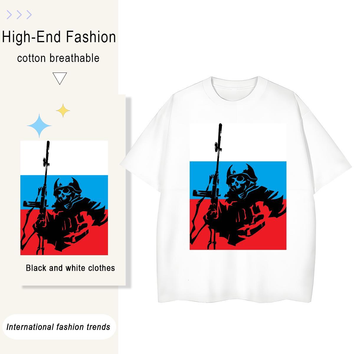 2024 Women T Shirts 230g 100% Cotton Comfortable Hip Hop Street skull Unisex Tshirts Loose fit DIY Anime Printed Clothings