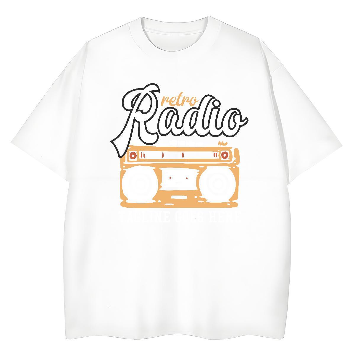 Lady Couples T Shirts 230g Cotton radio Street Wear T Shirt For Woman Breathable Short Sleeve Skull Clothes Shirt
