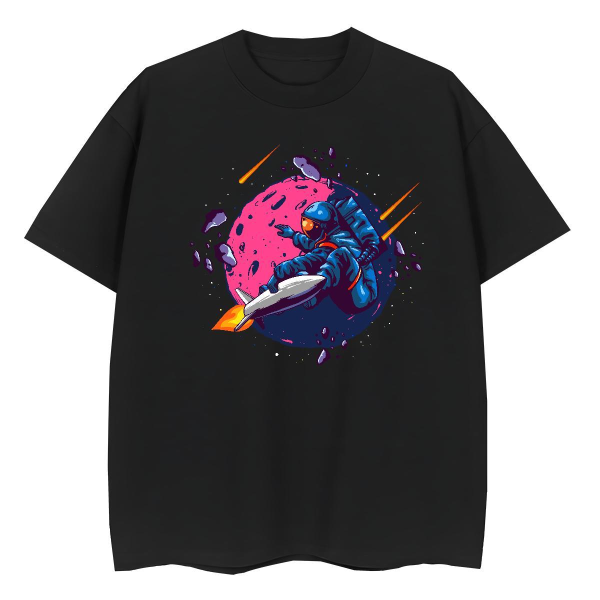 Free Shipping Tshirt for Man Woman 100% Cotton 230g universe Sports Casual T Shirt For Woman Short sleeve Soft Cartoon Printing L-4XL Top Tees