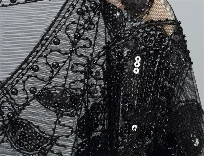 Summer Sequins Tassels womens coat party set Cape Mesh jacket womens cape shawl Casaco coat wrapped womens clothing 240822