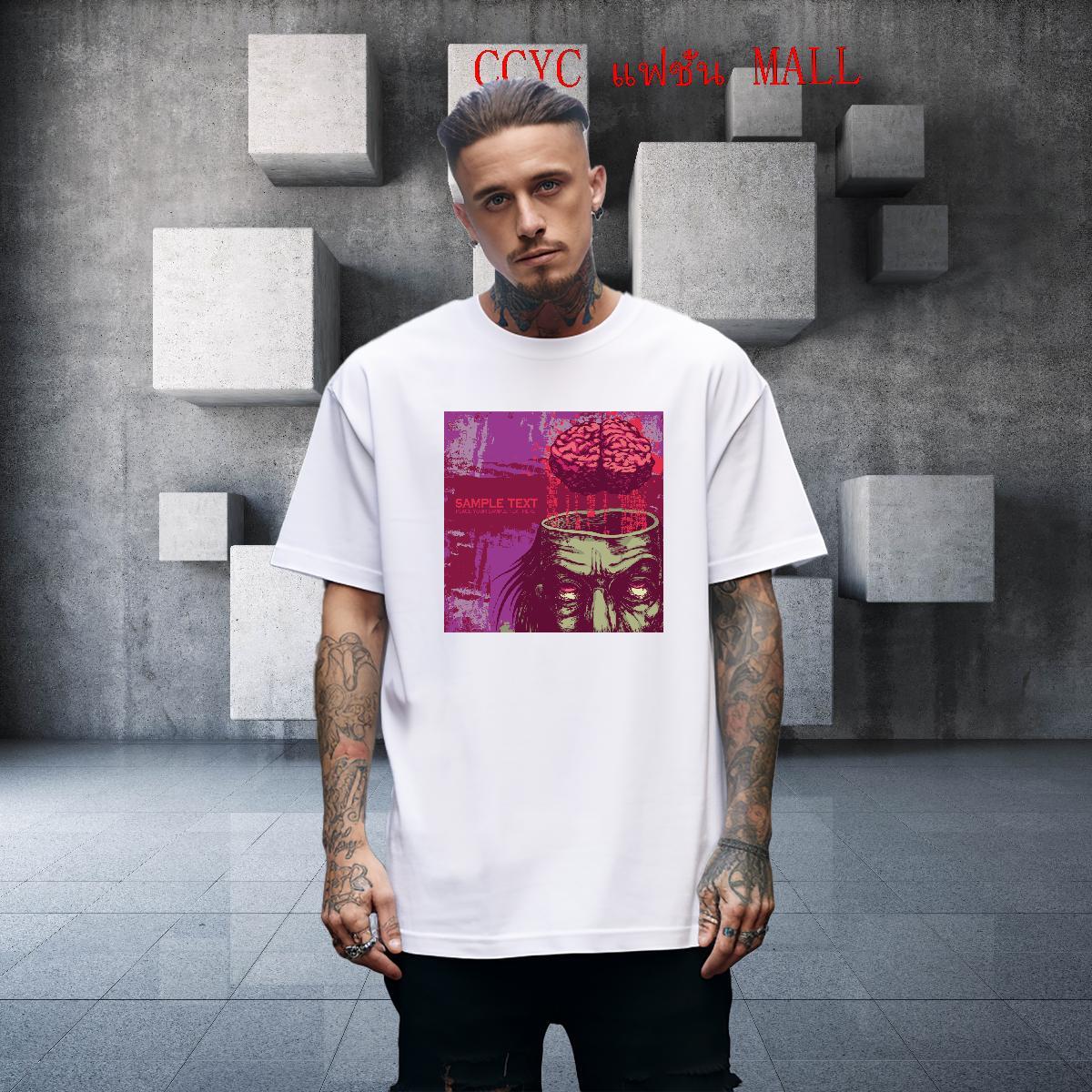 Brand Outdoor Men Tshirts scary Breathable Short Sleeve 230g Cotton T-Shirts Comfortable Customized Tees