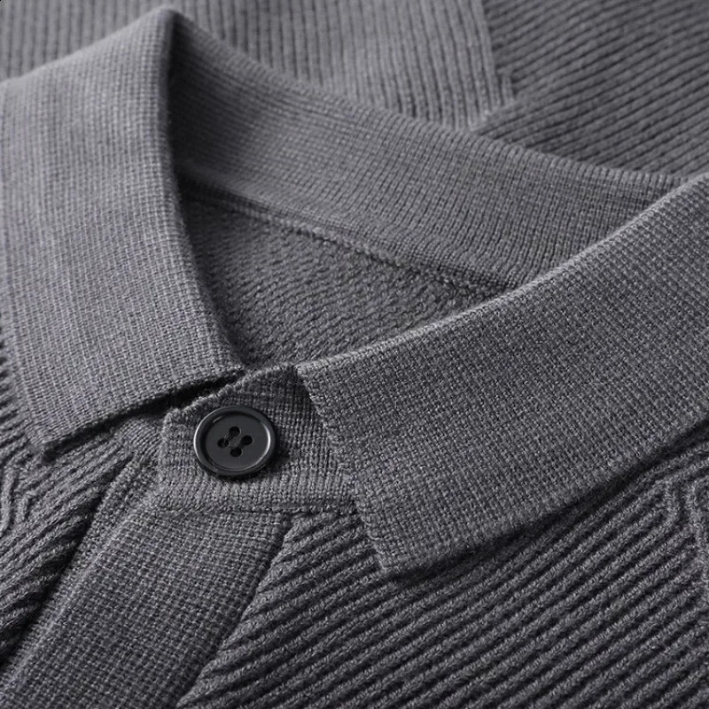 Autumn and winter mens casual n with thick long sleeved buttoned jacket cardigan wool sweater 240821