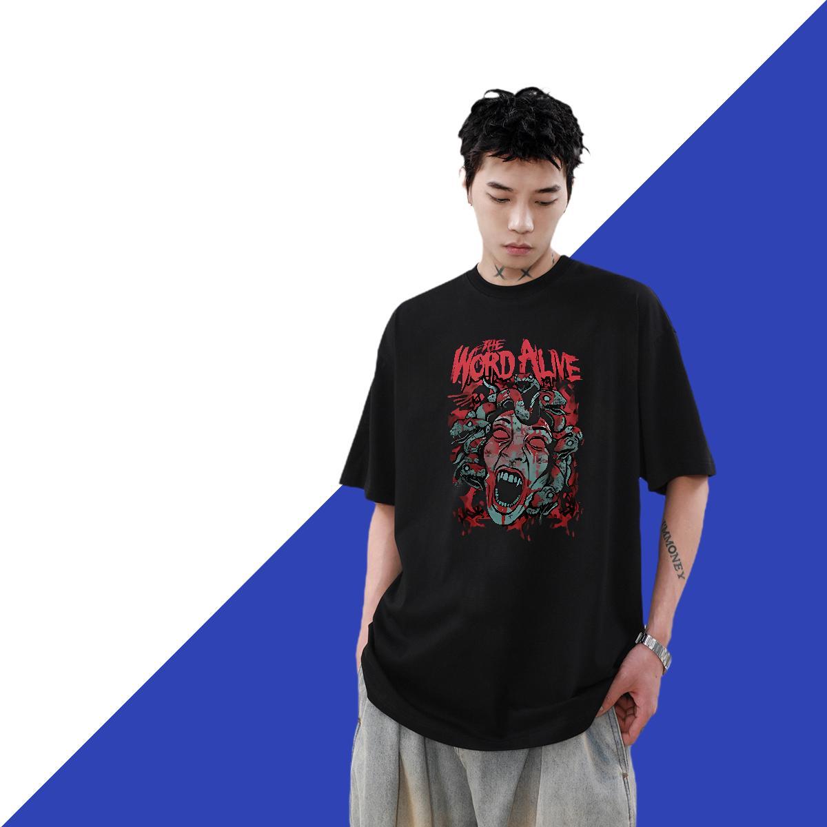 Designer Fashion Home Outdoor Tshirts scary Breathable Short Sleeve 230g 100% Cotton T-Shirts for Men TOP Quality Asian Size Tops Shirt
