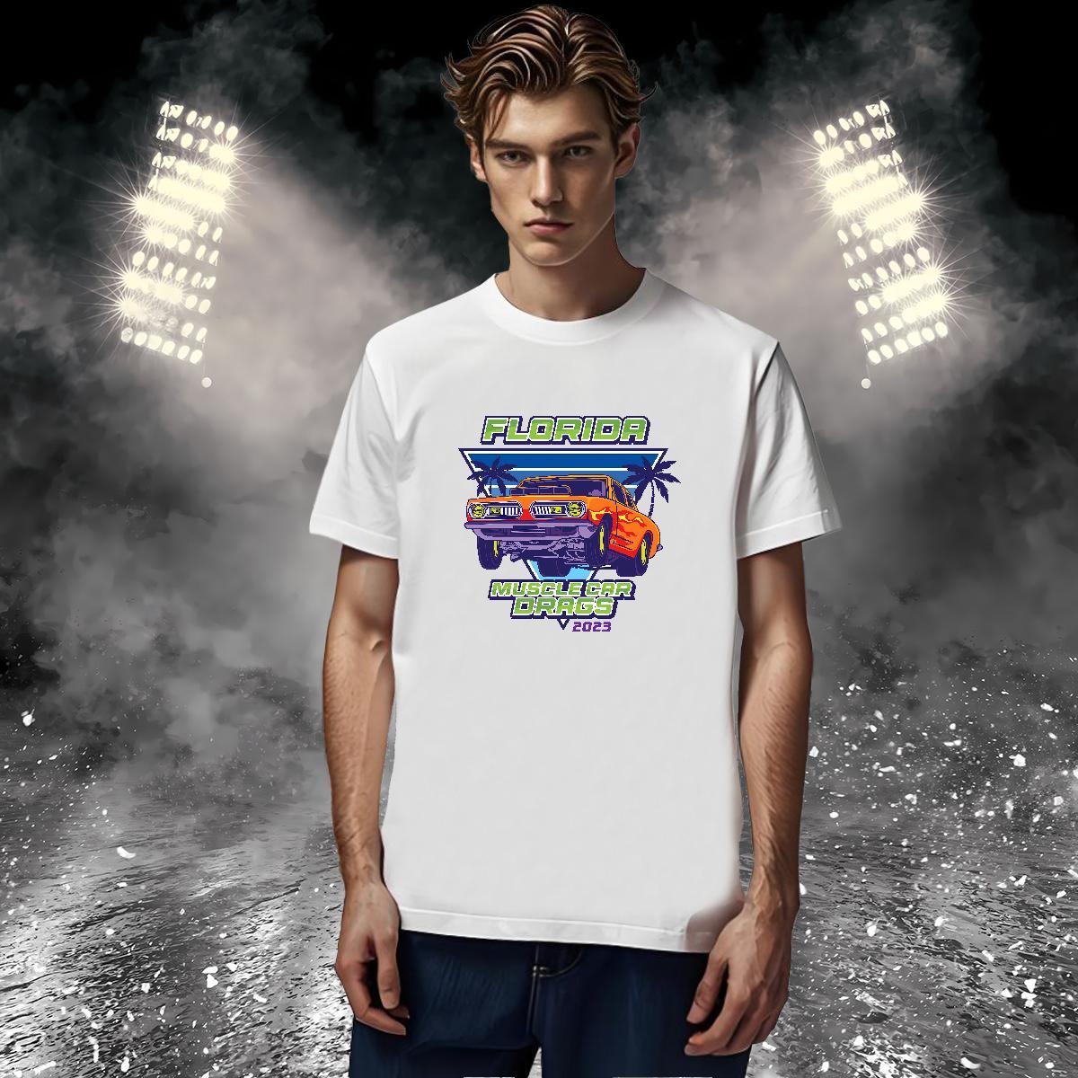Brand car Men T Shirts Daily Outfit Couples T Shirts 100% Cotton 230g Factory Direct Pure Cotton DIY Printed Tops Shirt