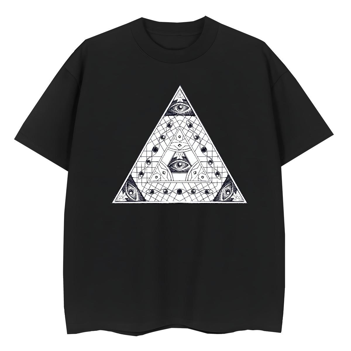 2024 Casual Woman T Shirts 100% Cotton 230g O-Neck Short Sleeve Sports Casual eye of the devil Womens Tshirts Free Shipping Customized Tops