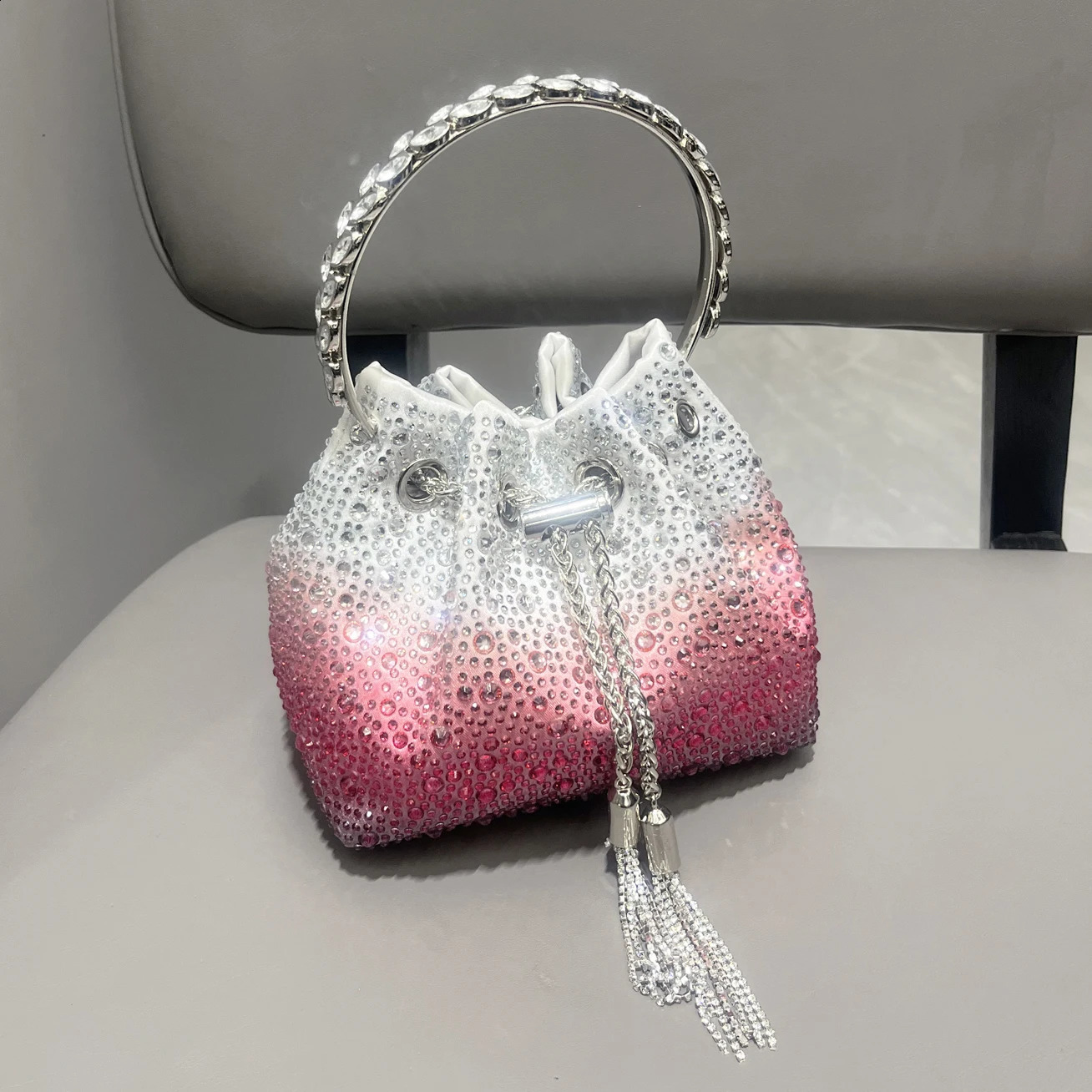 Handle Rhine Stone Evening Clutch Bag Wallet and Handbag Designer Shoulder Shining Crystal 240822 32c9 4