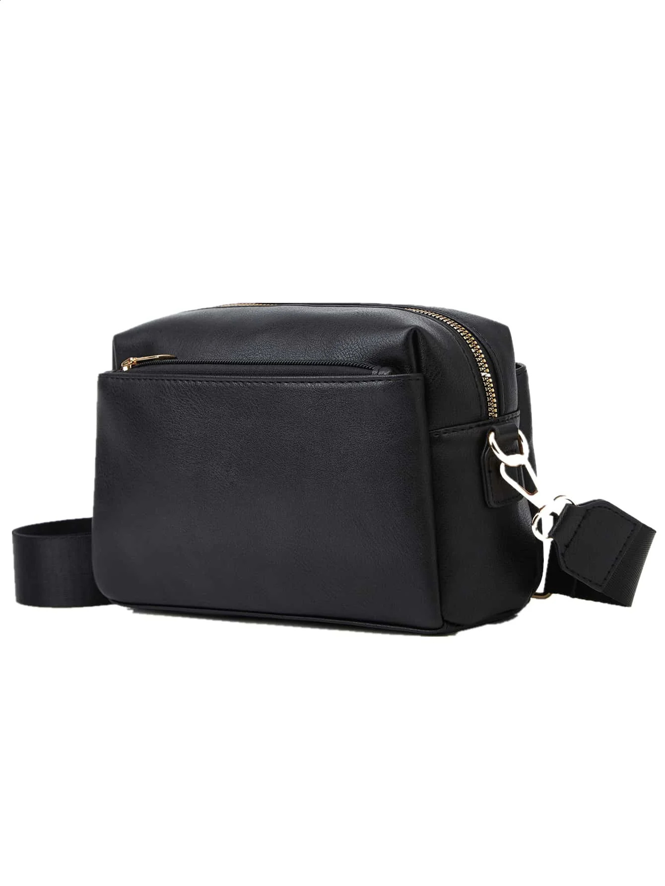 Womens Bag Single Shoulder Crossbody Small Multi Zipper Anti Splashing PU Square 240821