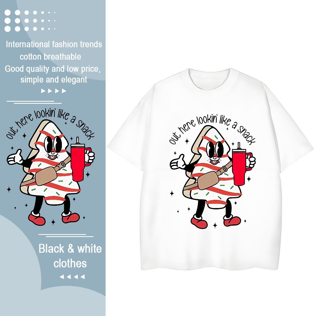 New T-Shirts Comfortable 230g Cotton Tshirt for Man Woman DIY Anime Printed cartoon Sport Nice Top Shirts