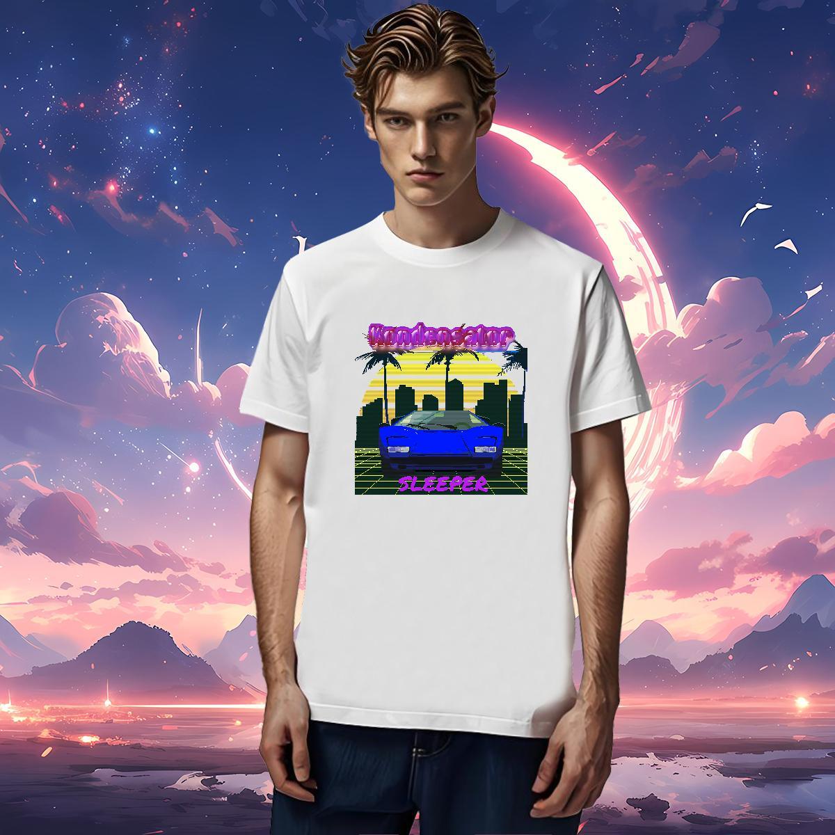 Cool Design car Men T Shirts Sport Men Clothes T-Shirt 230g Pure Cotton Fashion Casual O-Neck Short Sleeve Customized Print Tees Shirts