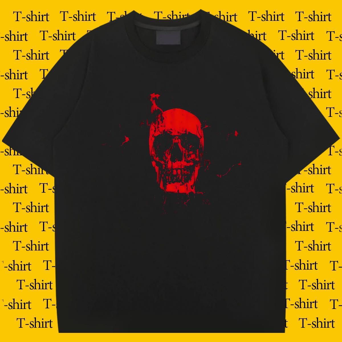 2024 Designer skull Men Clothes T-Shirt 100% Cotton 230g Mens T Shirts Graphic Street Wear Breathable Short Sleeve Comfortable Tees Shirts