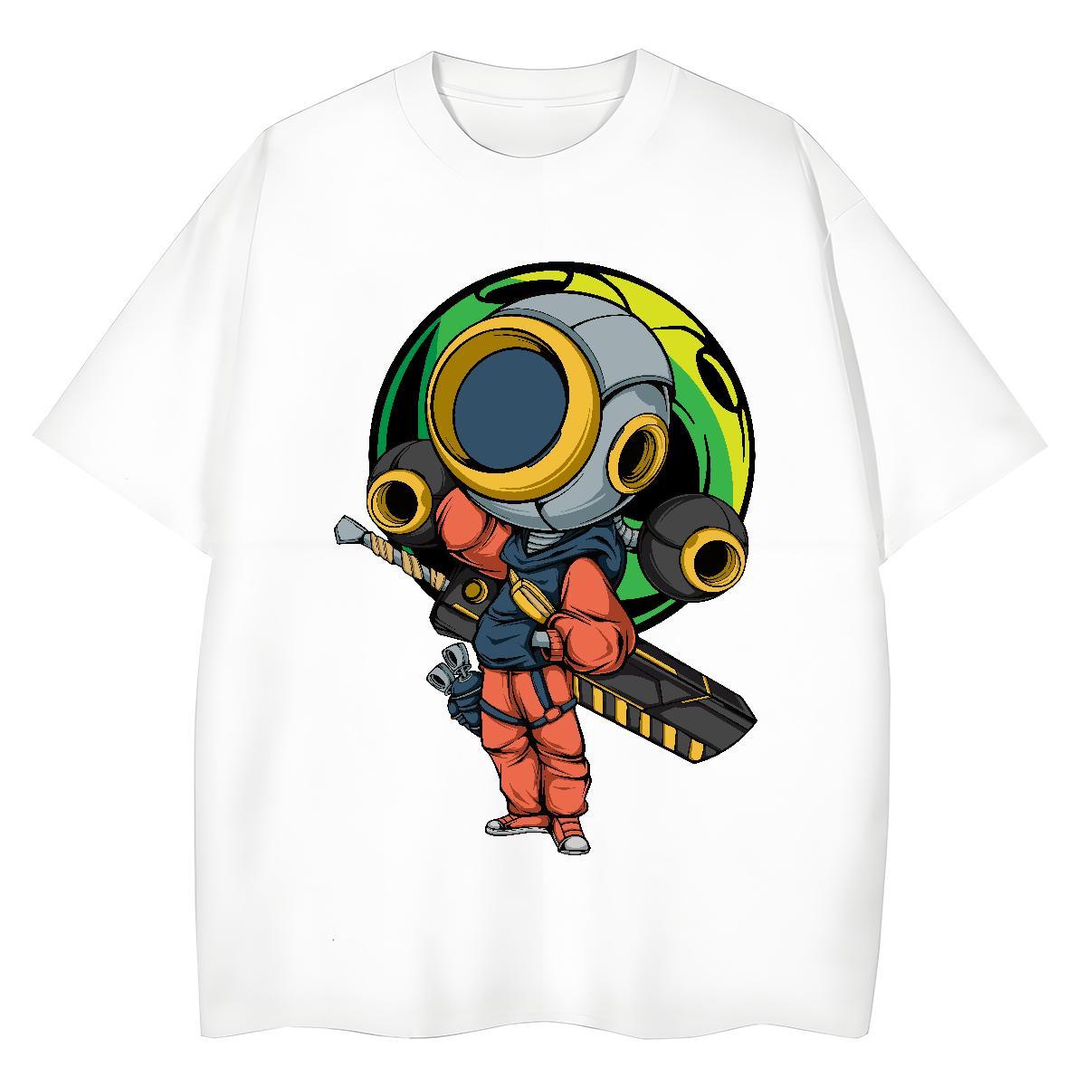 Factory Direct T-Shirts Breathable Soft 100% Cotton 230g Unisex Tshirts Cartoon Anime ET Home Outdoor Female Clothes