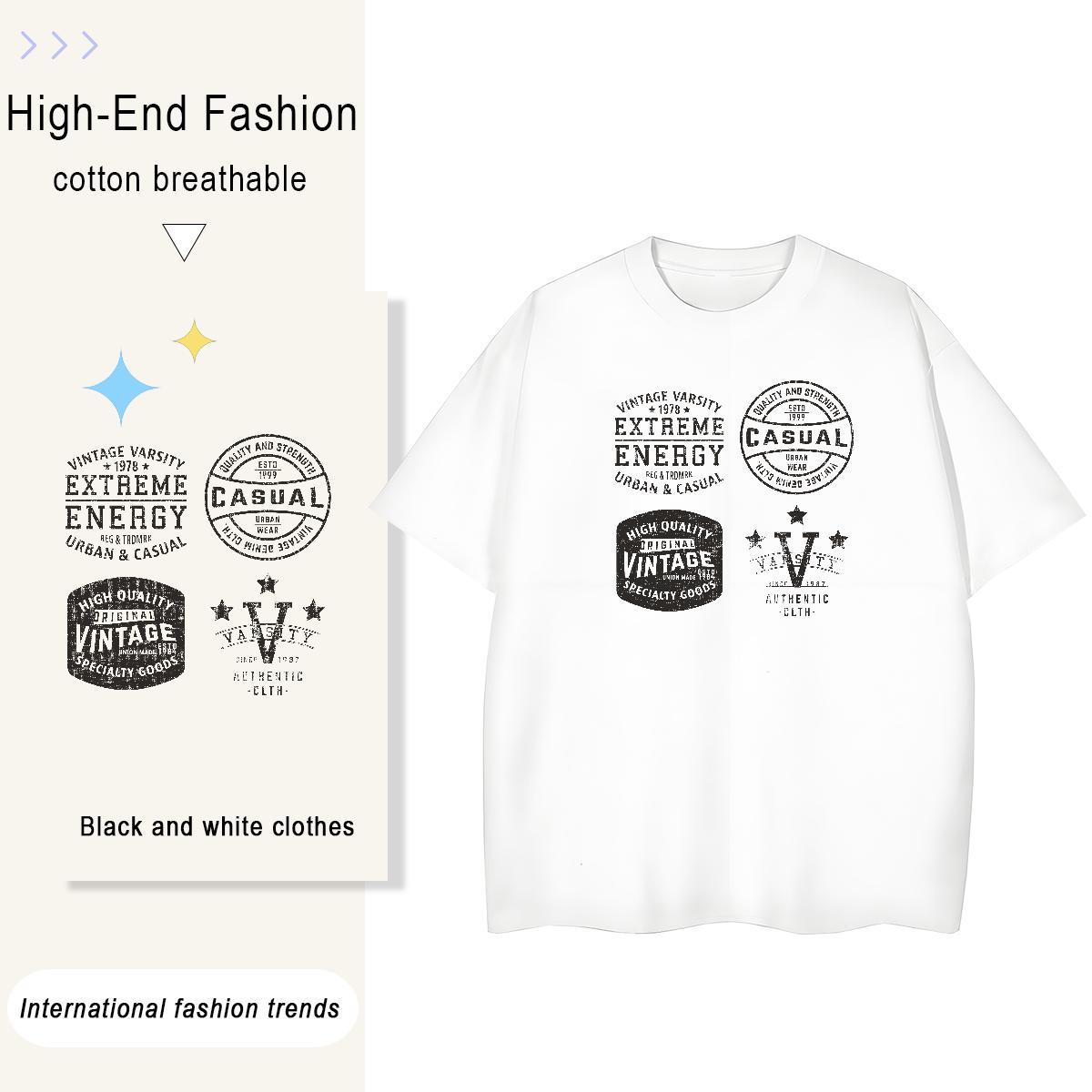 Loose Men Tops Tees Home Outdoor 230g 100% Cotton Custom Print Oversized Short Sleeve Soft letter T Shirt For Man Casual New Tee Shirt