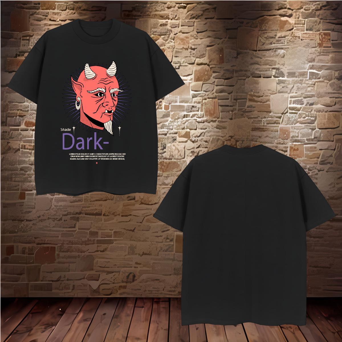 Brand Western style Man T Shirts Street wear Hip Hop Men Tshirts 230g 100% Cotton New Breathable Crew Neck Anime Print Tops Tees