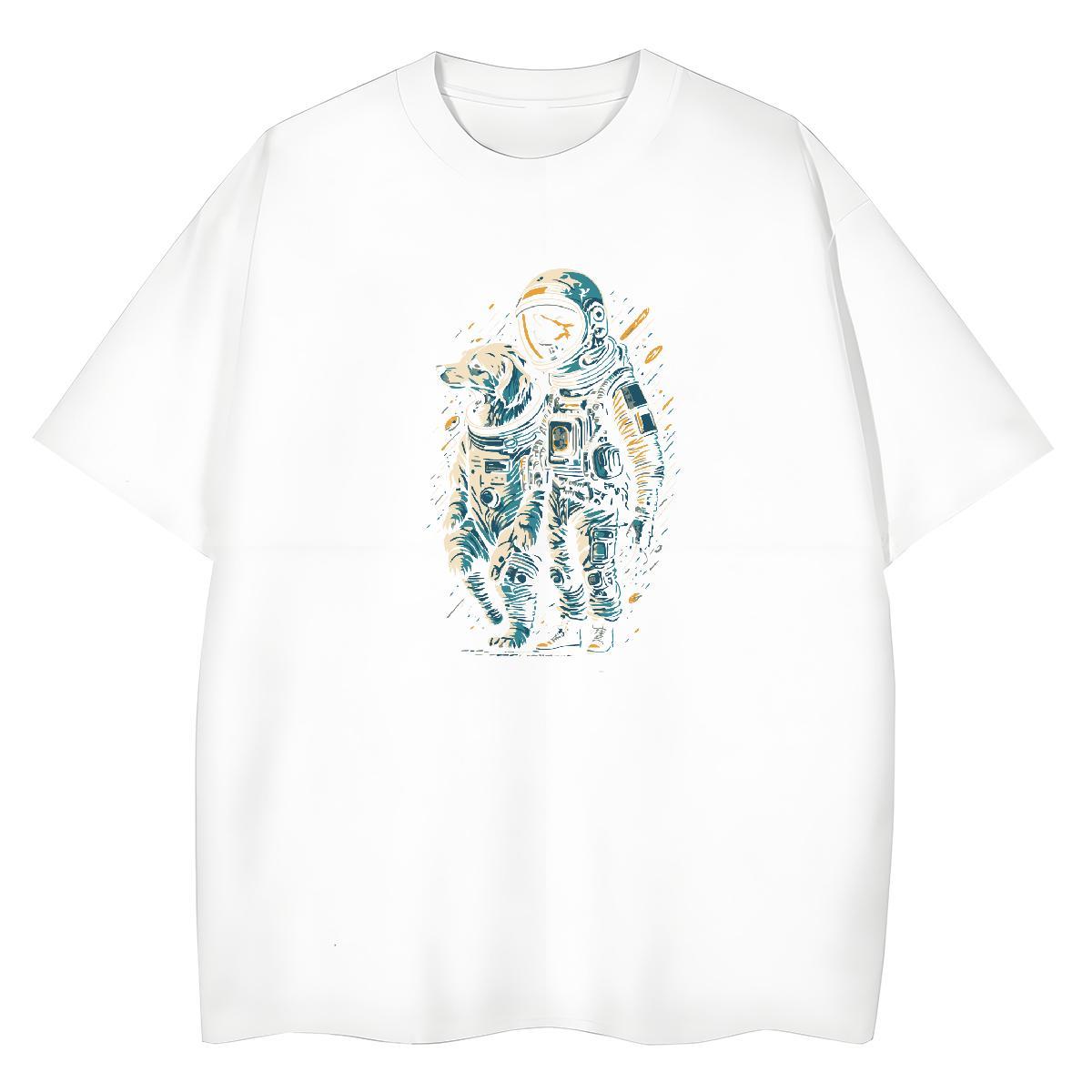 Soft Woman Tshirt 100% Cotton 230g universe Sports Street Wear Woman T Shirts Breathable Oversized L-4XL Tops Tees
