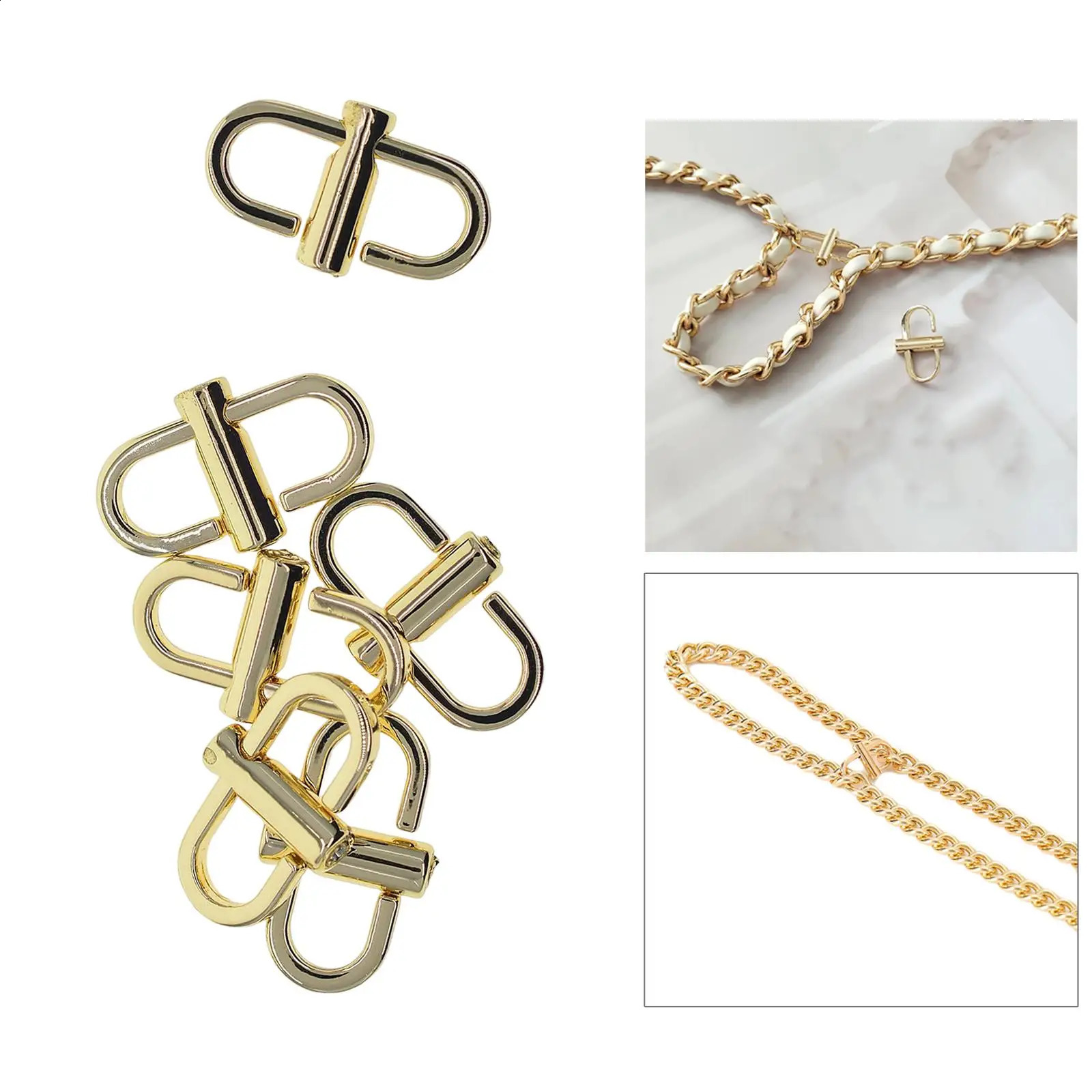 Adjustable Metal Buckles Chain Strap Shortener Bag Accessories Easy to Use 240821