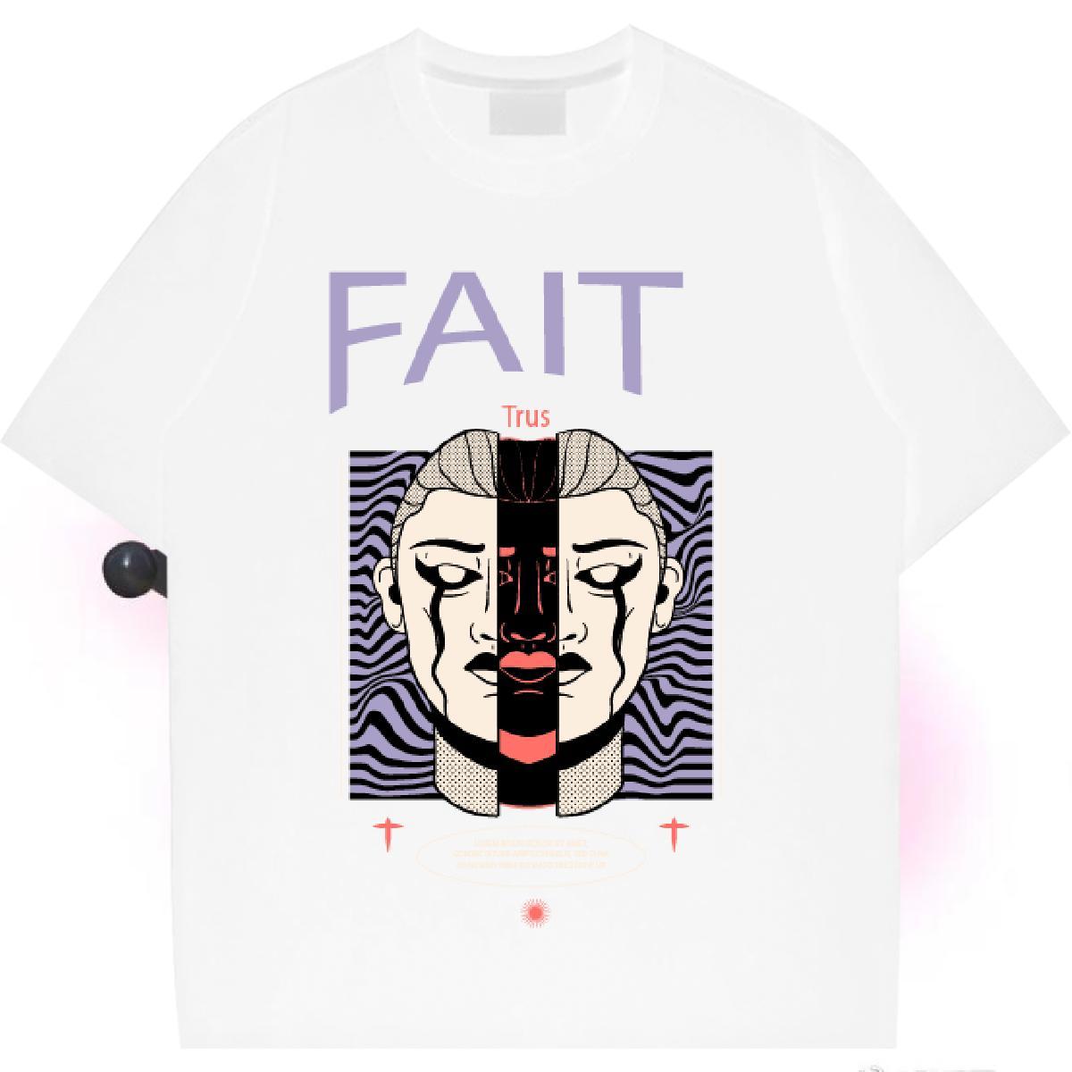 Unisex Lady T shirt 230g Cotton man Home Outdoor T-Shirts Round Neck Short Sleeve Custom Cartoon Clothings