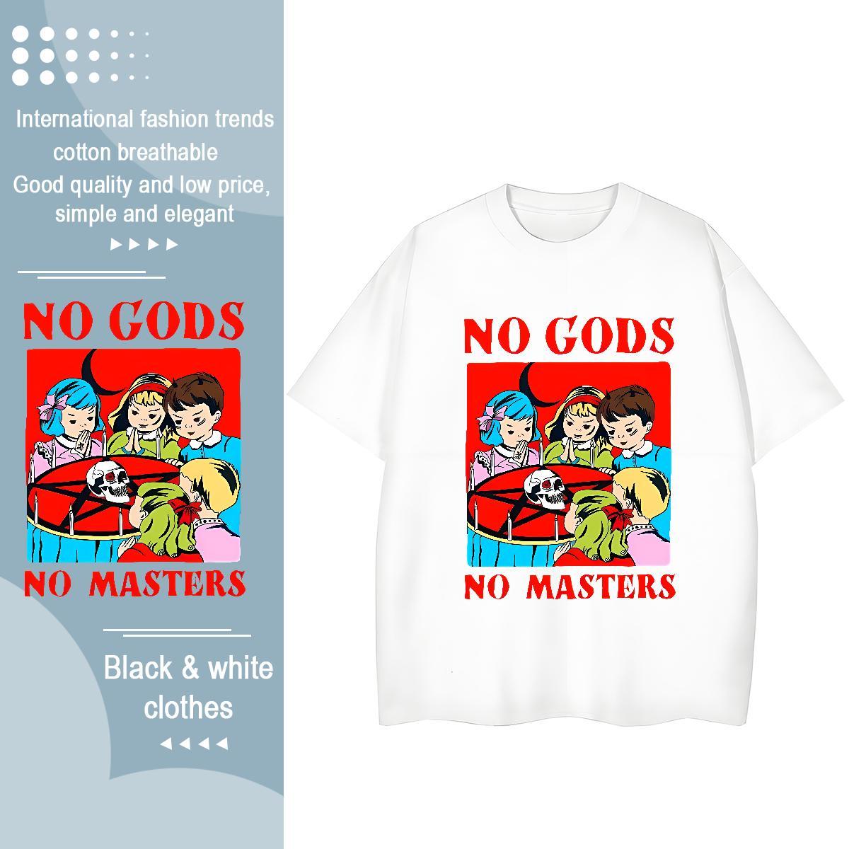 2024 T shirt 230g Cotton Breathable Soft Street skull Couples T Shirts Female Custom Printed Top Tees