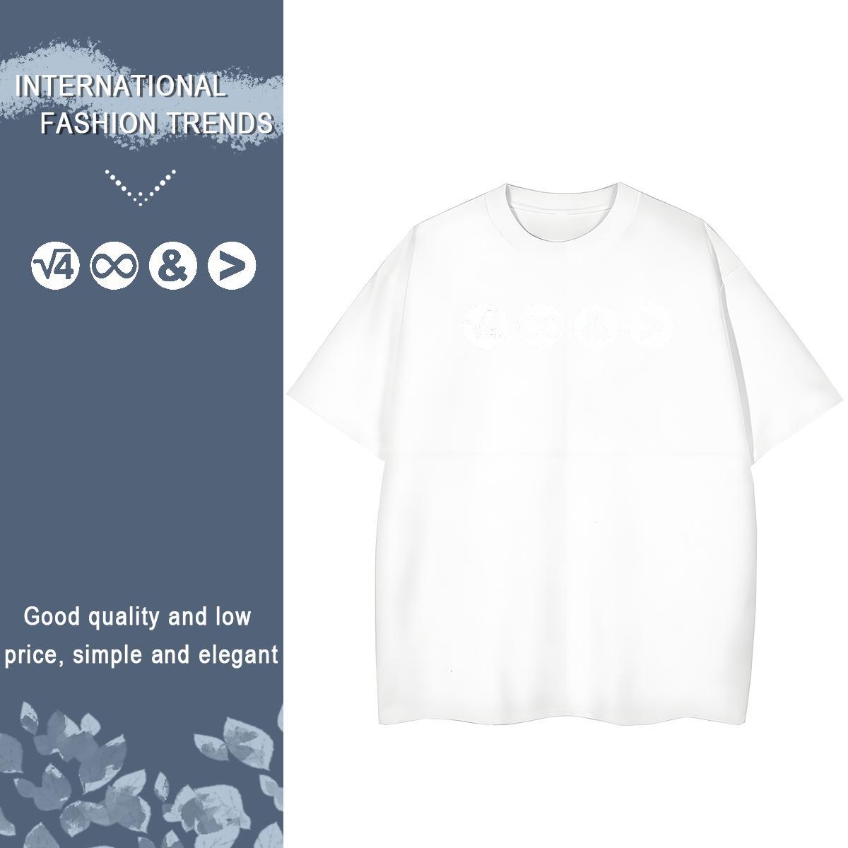 Wholesale Womens Tshirts 100% Cotton 230g letter Sport Women T Shirts Short Sleeve O-Neck Anime Print Tops Shirt