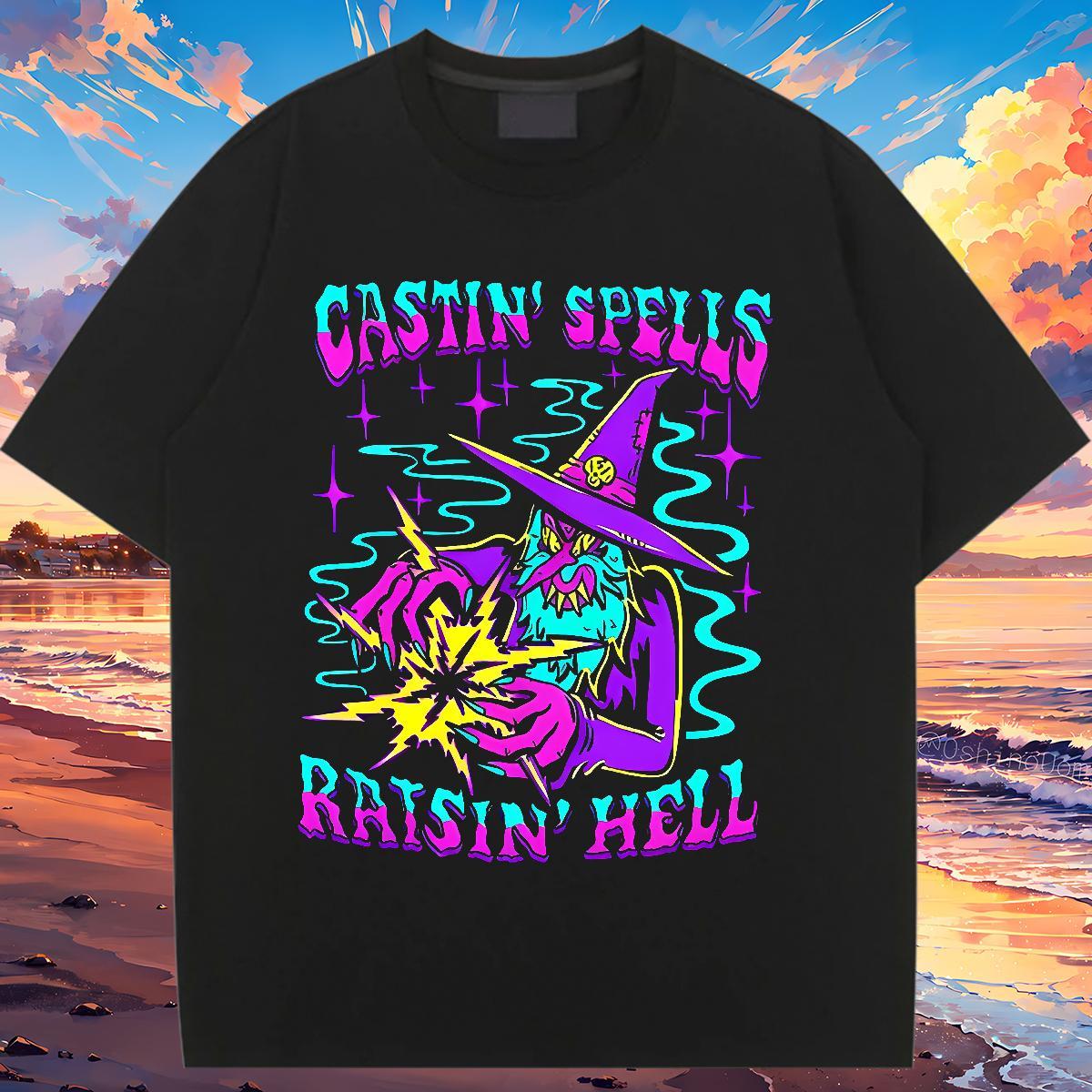 2024 Designer Womens T Shirts 100% Cotton 230g Breathable Casual Daily Wear witch Unisex Tshirts 5A Oversized Clothes