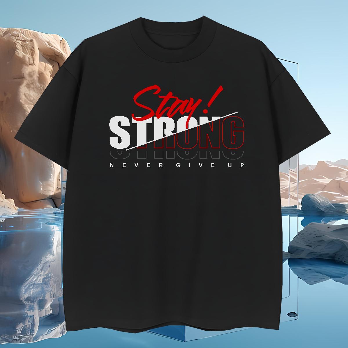 Loose stay strong T Shirt For Man Home Outdoor Men Clothes T-Shirt 230g Cotton Wholesale Breathable Oversized 4XL Tops Tees