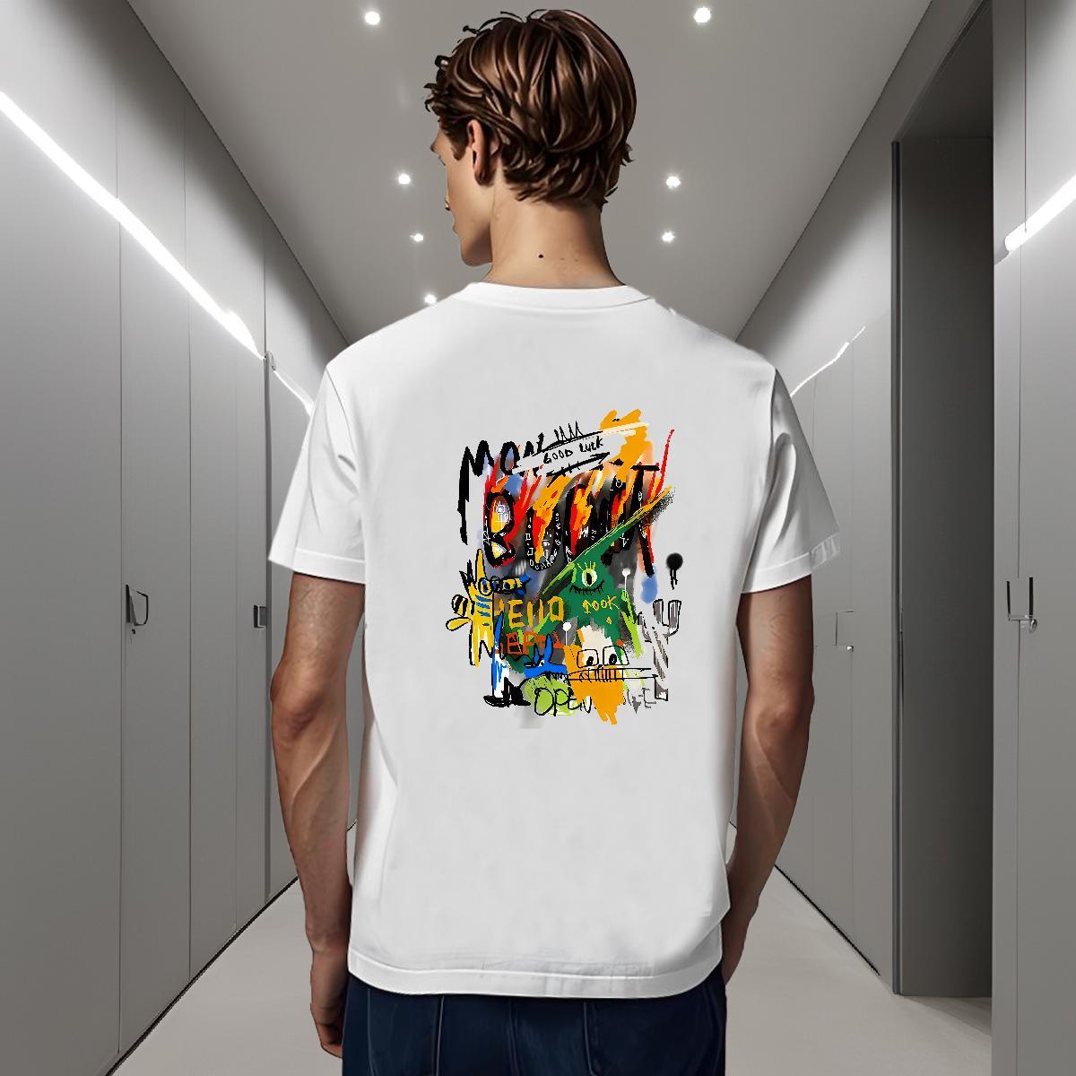 Fashion Design Men Tshirts 230g Cotton Casual Daily Wear graffiti Short Sleeve Soft T shirt Classic Plus Size Custom Tee Shirt