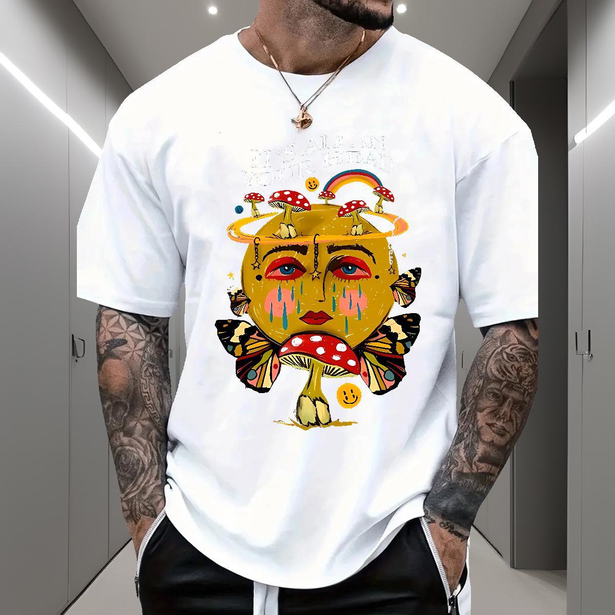 Fashion Men Tshirts 230g Pure Cotton Sports Casual rainbow Breathable Short Sleeve Men T Shirts Unisex Oversized 4XL Tops Tees