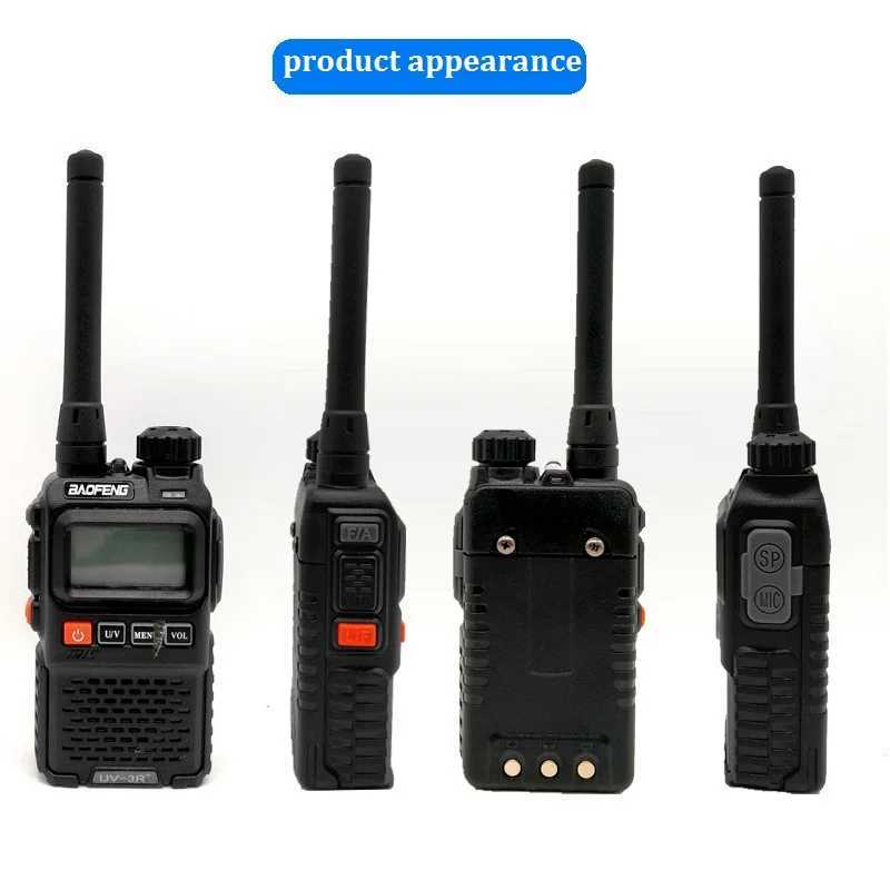 2PCS BAOFENG UV-3R PLUS Long Range Walkie Talkie Portable CB Radio Comunicador UHF VHF Ham Mini Radio Transmitter UV-3R+ Antenna M240821