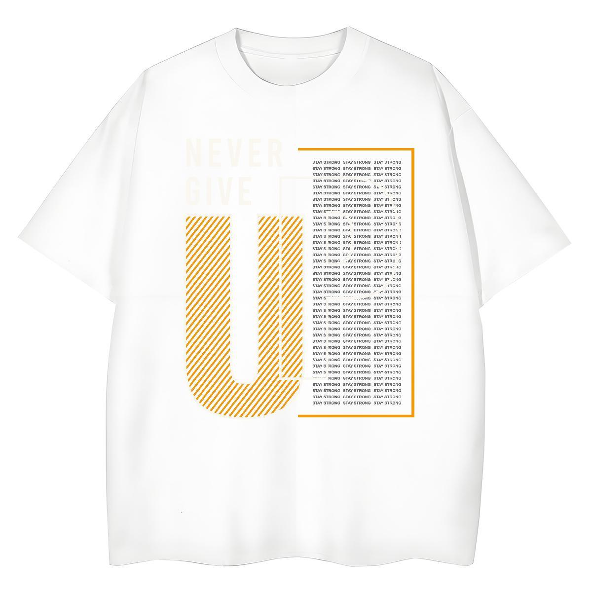 Classic Men Tshirts Spring Summer 230g Pure Cotton Anime Print Short Sleeve O-Neck letter Mens T Shirts Casual New Tee Shirt