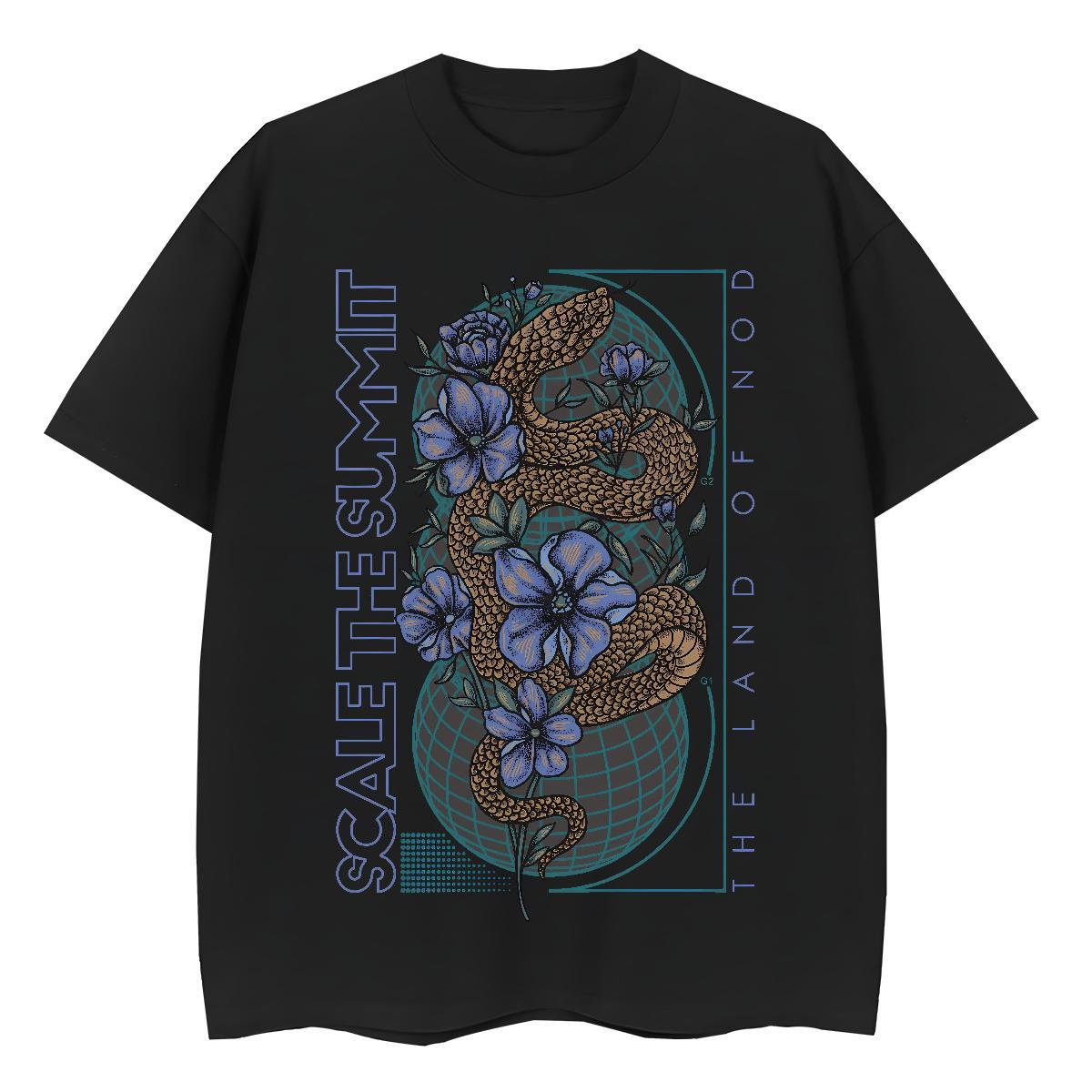 Custom Women T Shirts Crew Neck Breathable 100% Cotton 230g Women Tees Custom Print Plus Size snake Spring Summer Comfortable Tees Shirts
