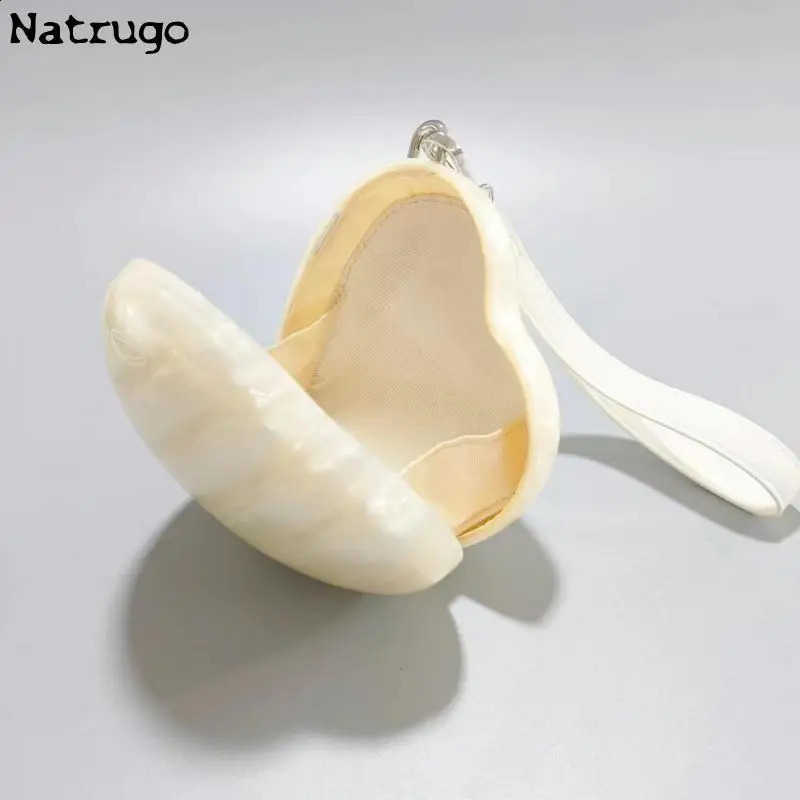 Large pearl chain acrylic pericardium elegant ner evening party cute wallet hard clutch womens bag 240822