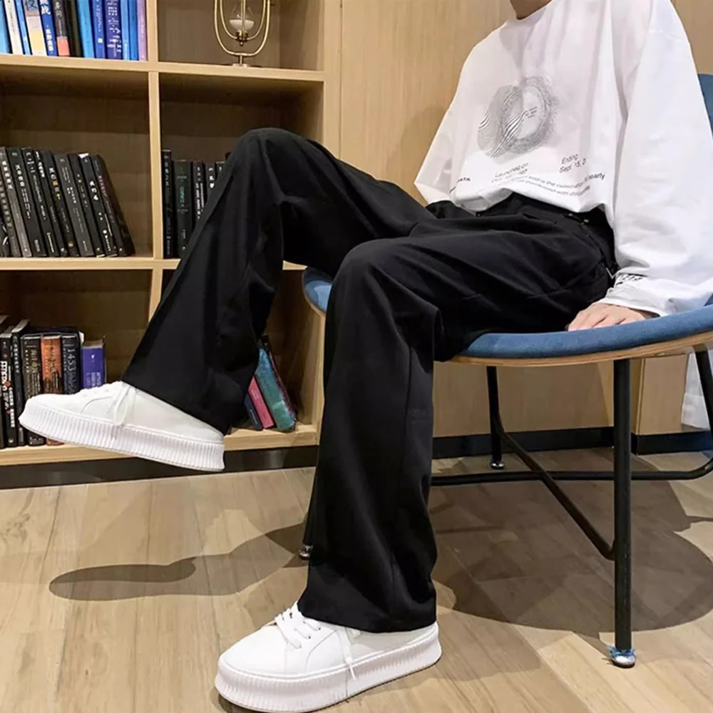 Y2K Mens Pants Business Casual Versatile Suit Pants Autumn High Street Hawaiian Straight Leg Pants Mens Clothing Unisex 2024 240821