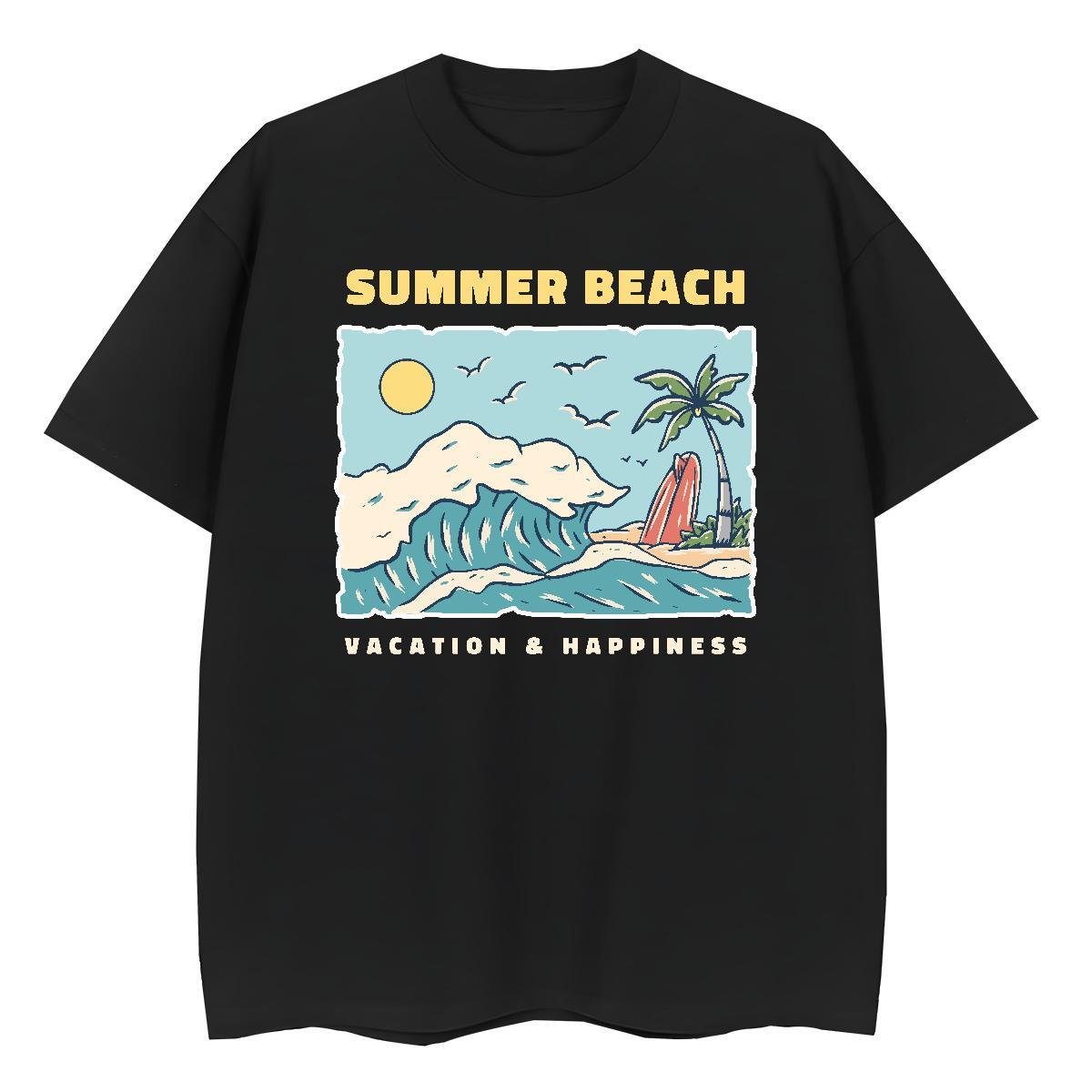New Arrival T-Shirts for Women Comfortable 230g 100% Cotton Unisex Tshirts Anime Print sea Sport Designer Tee Shirt