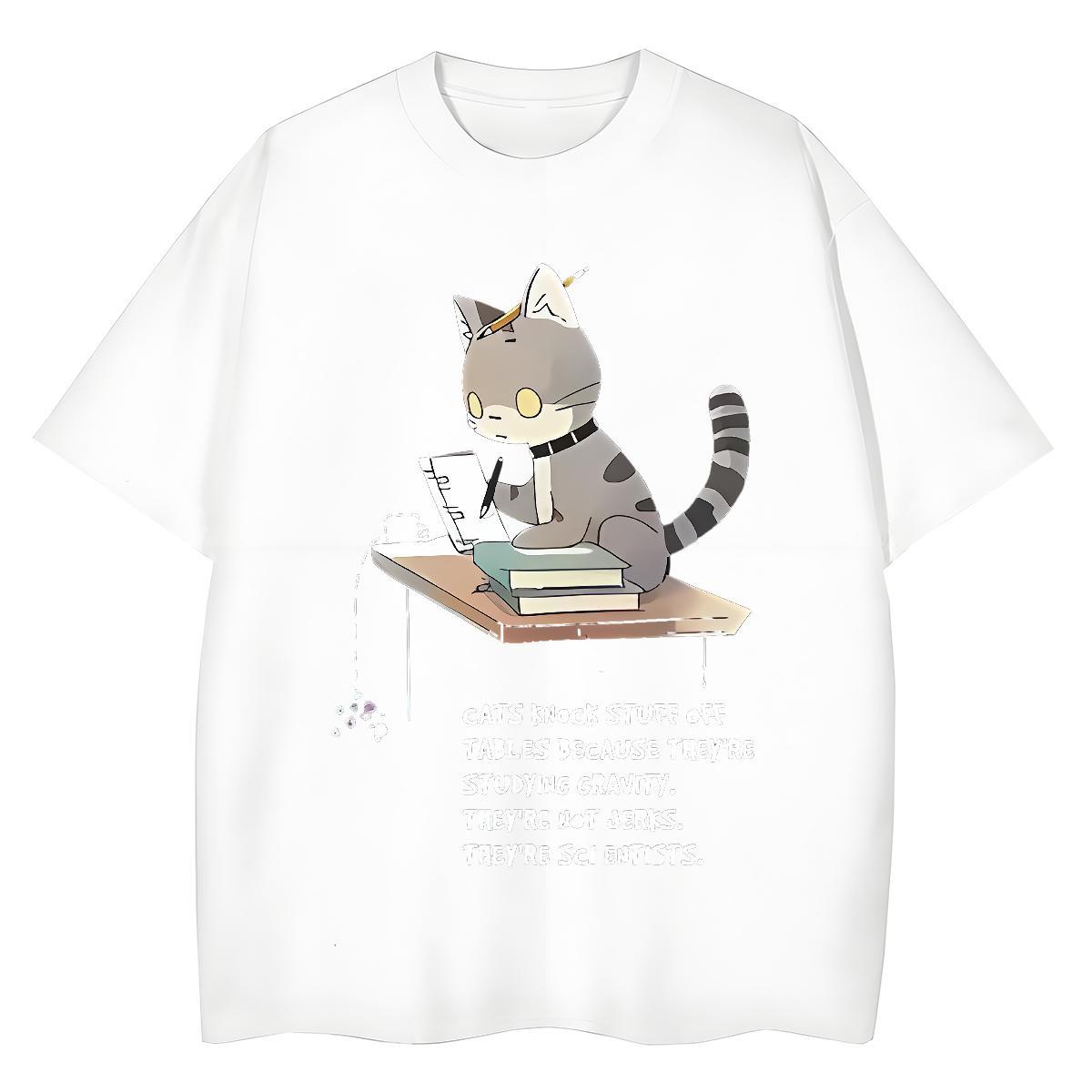 Brand T Shirts Women Breathable Crew Neck 230g Pure Cotton Couples T Shirts Custom Cartoon cute Street Wear Popular Clothings