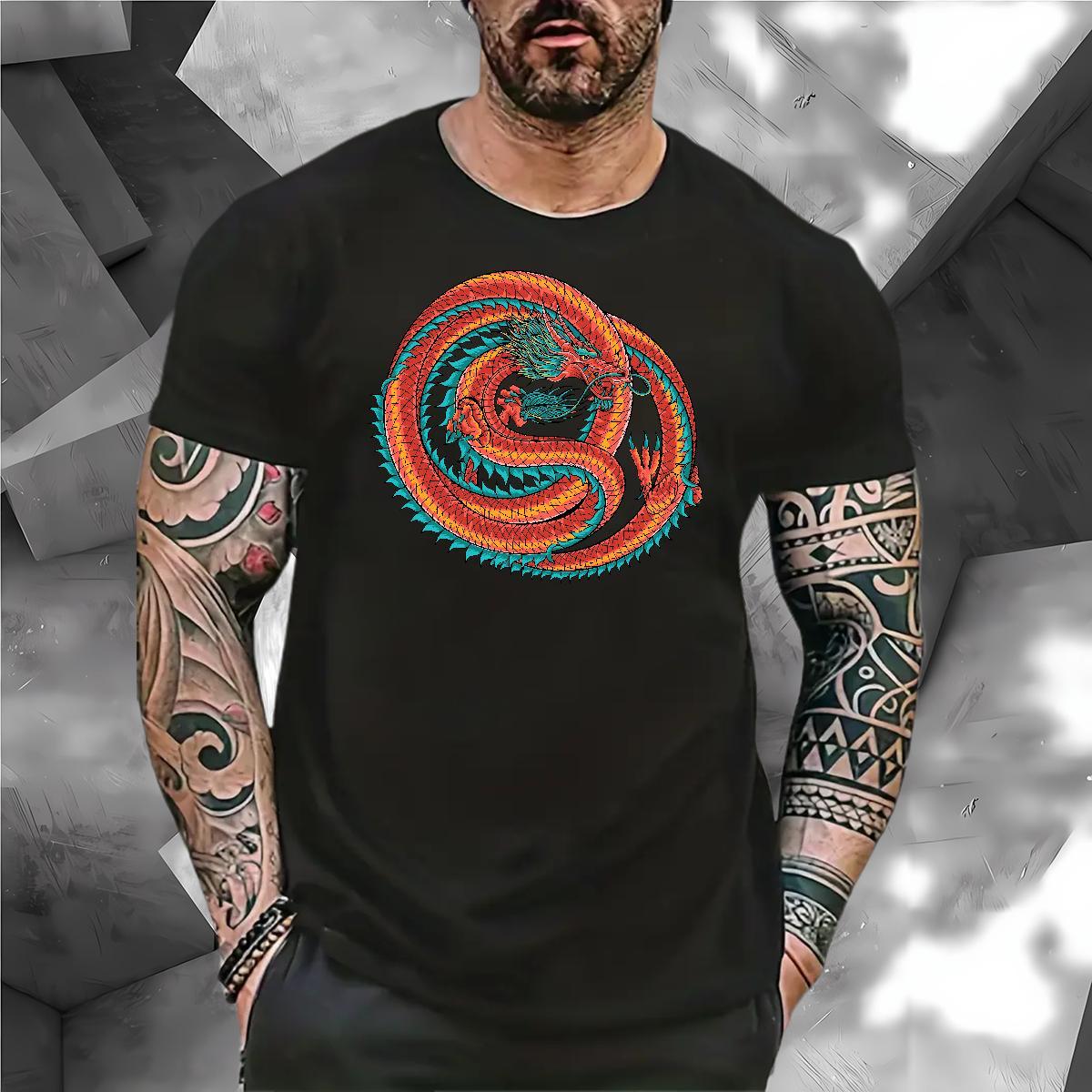 Designer dragon Mens T Shirts Daily Wear Men Tshirts 230g Cotton Custom O Neck Short Sleeves Graphic Top Tees
