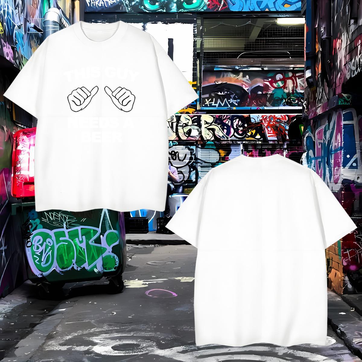 Loose letter Mens T Shirts Sport Men Tops Tees 100% Cotton 230g 2024 New Breathable Crew Neck Custom Anime Clothings