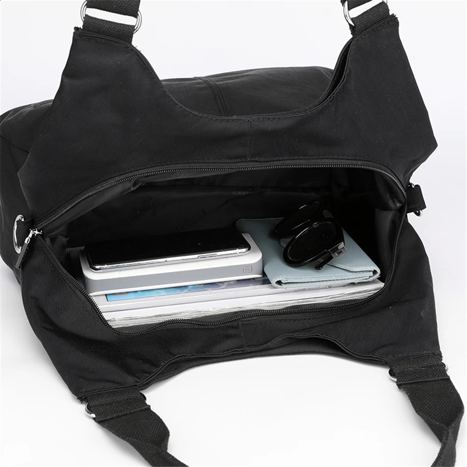 Summer Style Causual Nylon Tote Fashion Messenger Shoulder Bag Nylon Handbag Large Capacity Big Womens Tote Shopping Bag 240821