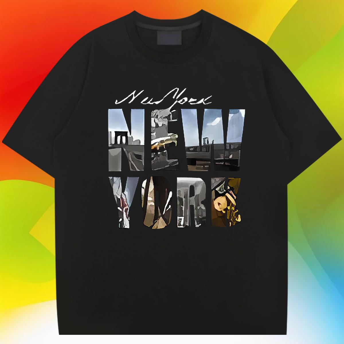 Brand Men Tshirts Casual Daily Wear 230g Cotton DIY Printed Breathable New York T-Shirts Wholesale Tee Shirt
