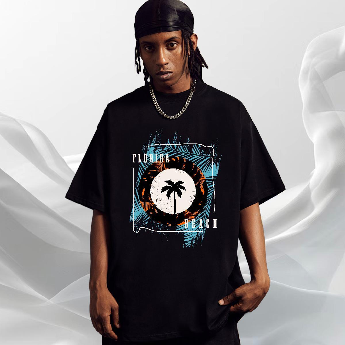TOP Quality Men Tshirts Hip Hop 100% Cotton 230g Customized Print Crew Neck letter T-Shirts New Arrival Tees