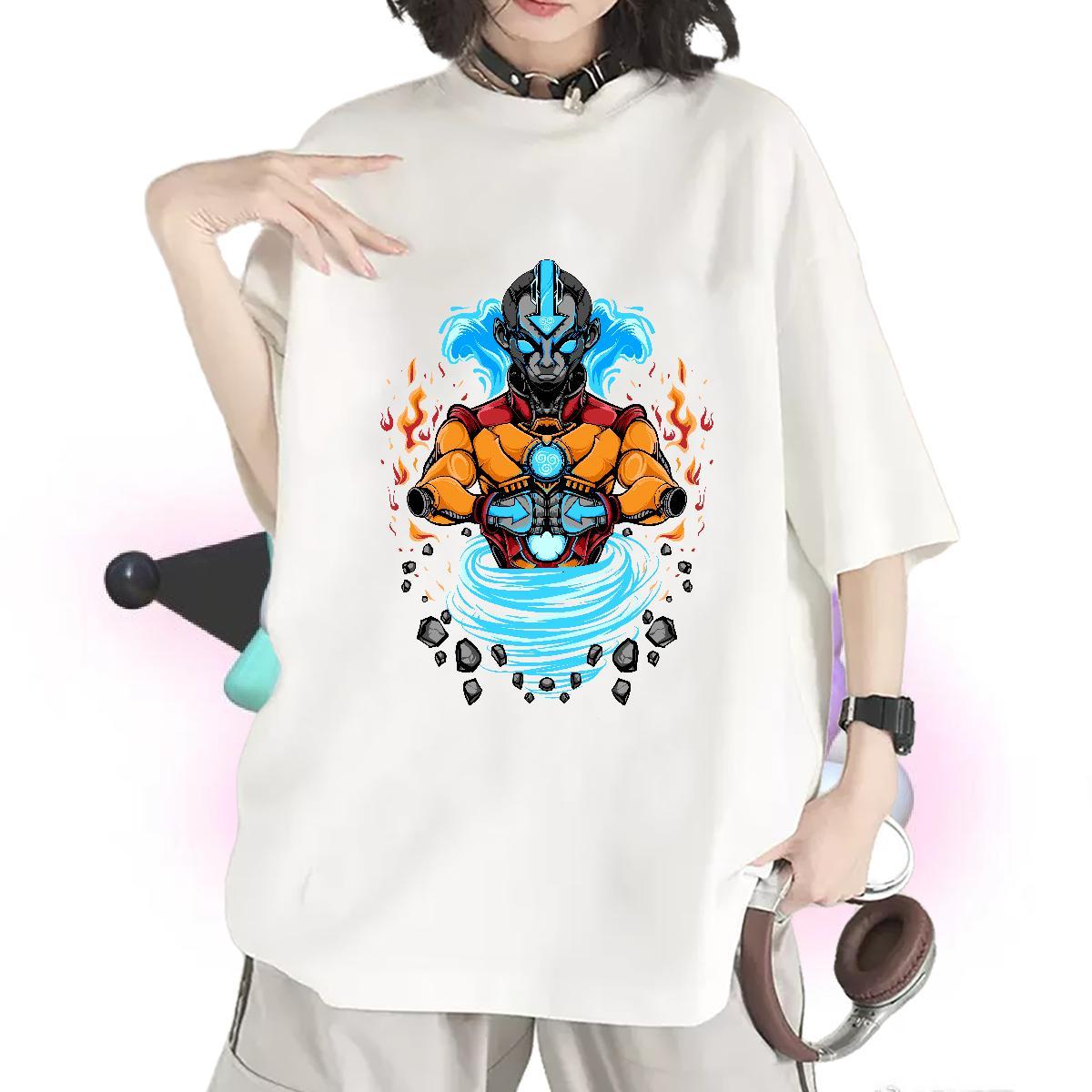 Factory Direct Women T Shirts Breathable Crew Neck 100% Cotton 230g Tshirt for Man Woman Cartoon Floral Printing ET Street High quality Polos