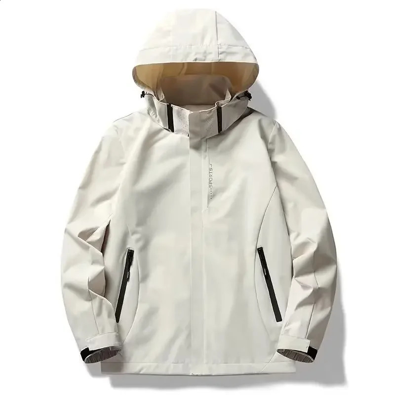 Mens 3-in-1 detachable outdoor winter hiking suit spring and autumn waterproof windproof jacket 240822