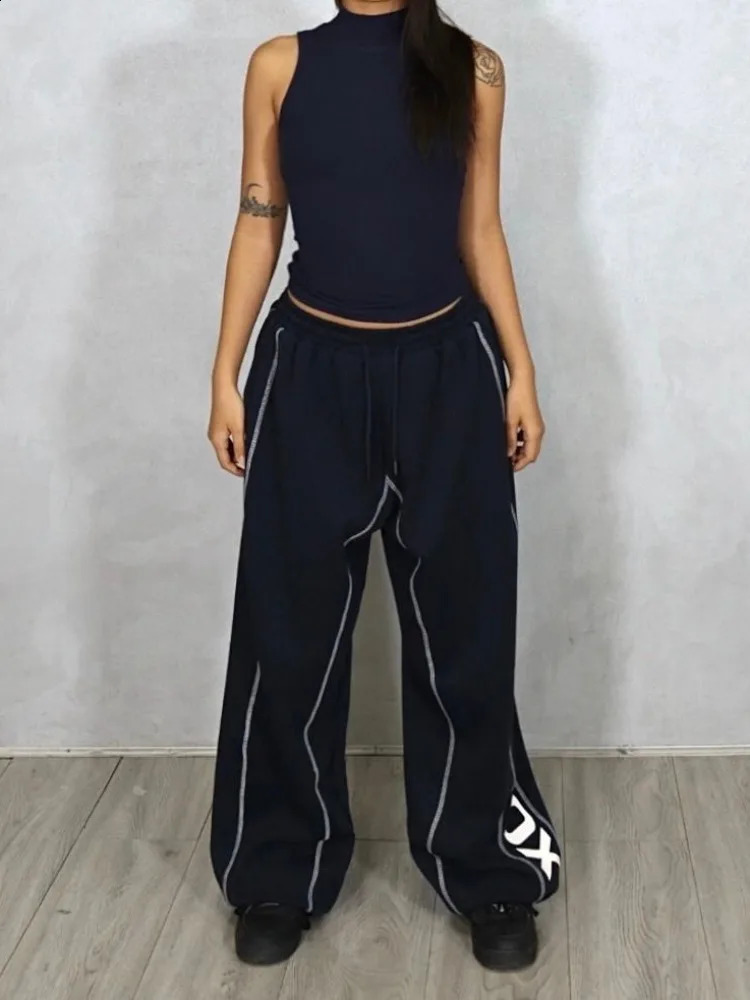 HOUZHOU Y2k Vintage Baggy Joggers Sweatpants Woman Oversize Korean Fashion Sports Pants Japanese Style Harajuku Hip Hop Trousers 240821