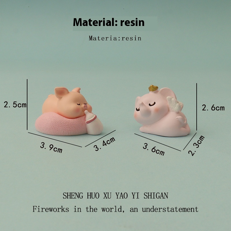 Creative Mini Ins Cute Elephant Bottle Pig Doll Car DIY Car Center Console Decoration Small Ornament
