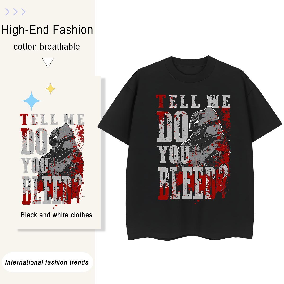Free Shipping Women Tshirts 230g Pure Cotton scary Spring Summer Woman T Shirts Breathable Short Sleeve DIY Anime Printed Top Tees